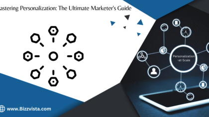 A stack of books with a spotlight shining on the title "Mastering Personalization