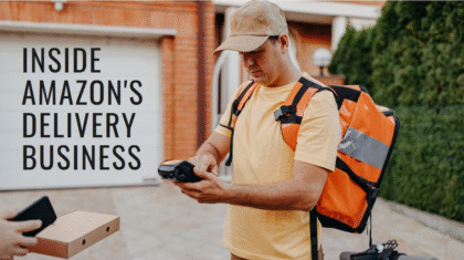 Amazon delivery associate handing over a package