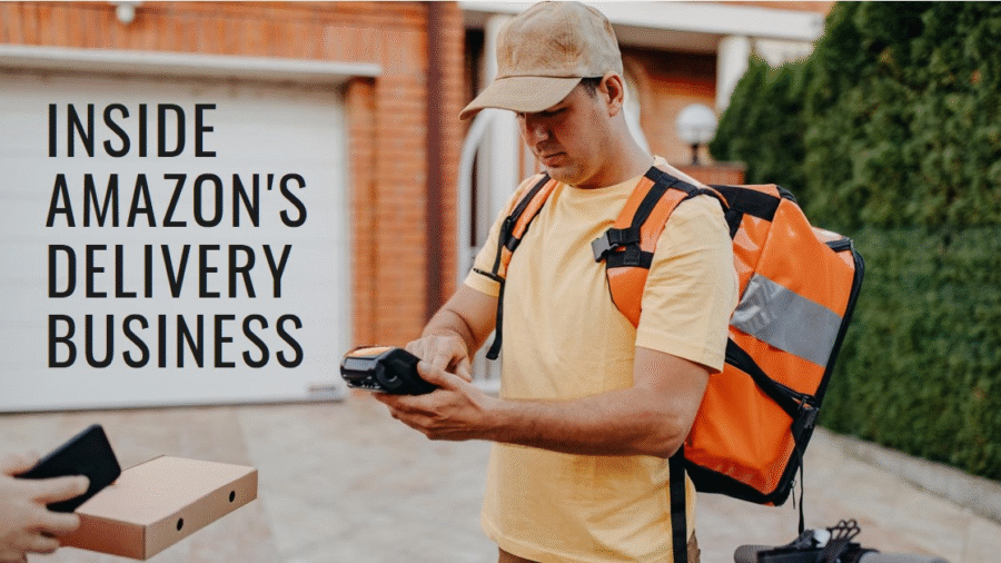 Amazon delivery associate handing over a package