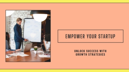A photo of a person holding a sign that reads "EMPOWER YOUR Startups