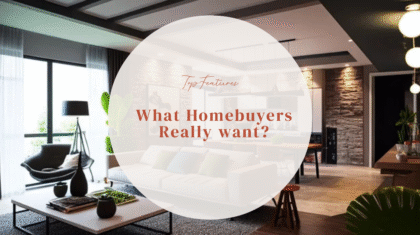 Modern living room with open floor plan, featuring stylish furniture, large windows, and contemporary decor, catering to homebuyers' preferences.